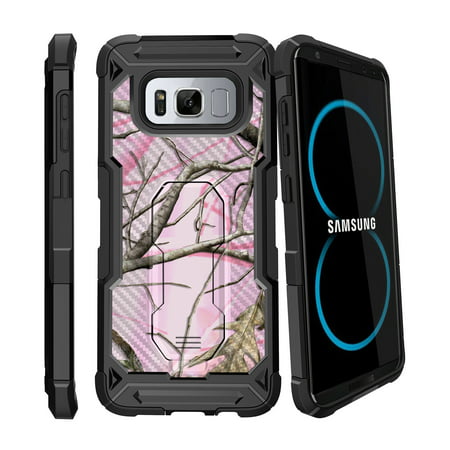 Case for Samsung Galaxy S8 [ UFO Defense Case ][Galaxy S8 SM-G950] Carbon Fiber Texture Case with Holster + Stand Camo (Best Documented Ufo Cases)