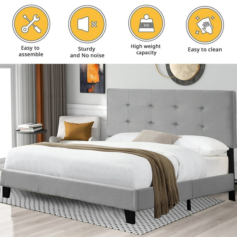 Addae tufted upholstered platform bed sales