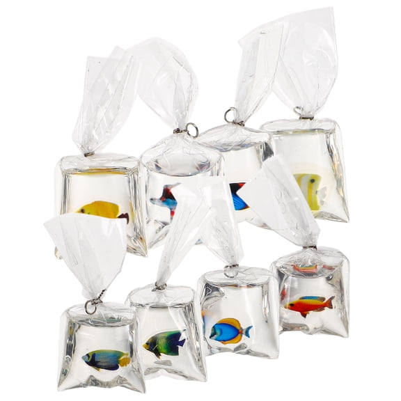 Masteelf Resin Small Fish Charms for Key Chains and Necklaces 8 Pieces Decorative Accessories