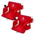 thumbnail image 2 of EuKer 2 Pack Stadium Seats for Bleachers, 24.5" Portable Folding Stadium Chairs with 6-Position Adjustment and Cup Holder, Red, 2 of 8