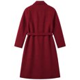 thumbnail image 4 of Enjoytime Trench Coat Women Lapel Double Breasted Long Overcoat with Belt Long Sleeve Trendy Casual Fashion Fall Winter Outerwear, 4 of 7