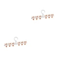 thumbnail image 4 of Monstrate Percha para ropa, abrigo de secado de 360 ​​grados, pinzas de gancho colgantes a prueba de viento, organizador de armario para Hotel y hogar Blanco Naranja 2piezas Monstrate CBP485782, 4 of 6
