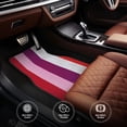 thumbnail image 6 of Crystal Fleece Car Floor Mats Set Of Four - Bottom Injection Molded For Easy Installation To Prevent Interior Contamination Suitable For Most Cars Purplish Red Stripe_82927_4, 6 of 7