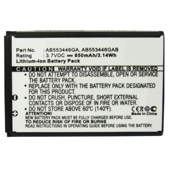 Batteries N Accessories BNA-WB-L3954 Cell Phone Battery - Li-ion, 3.7, 850mAh, Ultra High Capacity Battery - Replacement for Samsung AB553446GA Battery