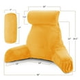 thumbnail image 5 of Nestl Reading Pillow, Extra Large Bed Rest Pillow with Arms – Premium Shredded Memory Foam TV Pillow, Detachable Neck Roll & Lumbar Support Pillow - Yellow, 5 of 7