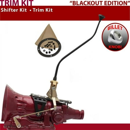 American Shifter PG Shifter Kit 23 in. Swan Trim Kit Black Push Button Tan Boot Billet Knob for F6BC7