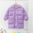 thumbnail image 4 of REDARER Girls Long Puffer Coat, Thickened Hooded Down Jacket for Kids, Warm Winter Outerwear for Cold Weather Comfort,Size:4-5 Years, 4 of 5