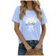 thumbnail image 1 of Camiseta de Manga Corta de Verano para Mujeres con Estampado Floral de Moda con Cuello Redondo Y Mangas Cortas, Camisetas de Manga Corta de Mujer, 1 of 8
