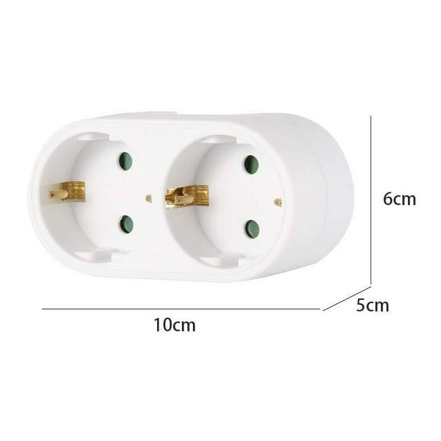 Rallonge électrique - Prolongateur électrique - Rallonge prise - Rallonge prise électrique - Doublette Electrique - Duplite 2P+T 10/16A BLC Se Vrac 714770 Blanc 2 x 2p 16 ampères
