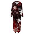 thumbnail image 6 of SUXIAN Family Christmas Pajamas Mommy Sleepwear Big Headed Deer Print Long Sleeve Jumpsuit Soft Comfortable Holiday Romper Pajamas Women, 6 of 6