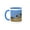 Blue/White, variant on 3drose, Desert Mule Deer Buck in Desert Mountain Habitat - Us44 Ldi0997 - Larry Ditto, 11oz Magic Transforming Mug