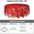 thumbnail image 3 of Christmas Tablecloth Red Snowflake Tablecloth Winter Table Cloth Round 60 Inch Washable Reusable Xmas Tablecloth for Home Parties Dinner Picnic Dining Kitchen Decor, 3 of 6