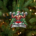 thumbnail image 4 of YOHAVEN Christmas Tree Ornaments Santa Claus Fitness Muscle Resin Ornament Hanging Xmas Decorations Holiday Party Decor for Tree Fireplace Mantle Shelf, 4 of 6