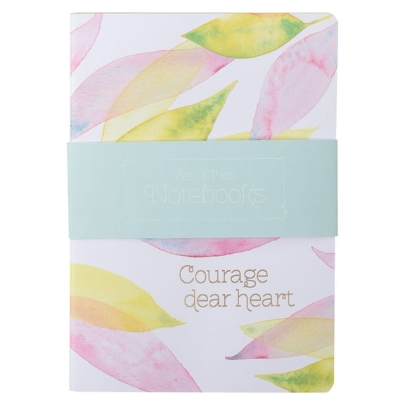 Heartfelt Notebook Set Courage Dear Heart Lime Green/Citrus Leaves, Softcover 2 PC (Other)