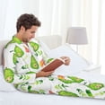 thumbnail image 6 of Lsque Kawaii Avocado Pattern Long Sleeve Pajama Set for Men - Soft 2-Piece Sleepwear and Loungewear Set with Pockets, Comfy Nightwear-Large, 6 of 7