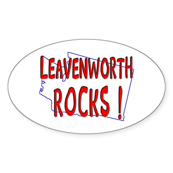 CafePress - Leavenworth Rocks ! Oval Sticker - Sticker (Oval)