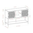 thumbnail image 3 of Sona 48" Industriel 2-Mesh Métal Portes Buffet en Gris Lavable, 3 of 8