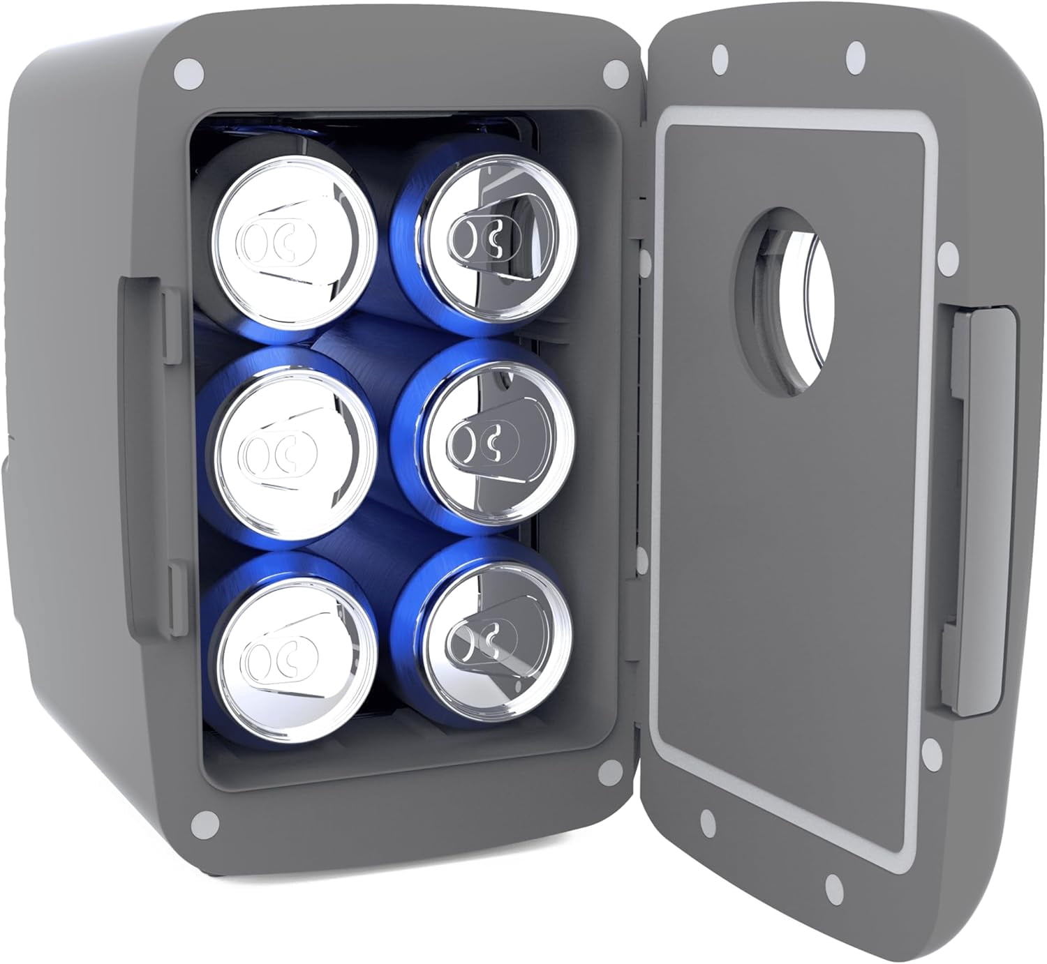 Retro  Fridge Cooler with  Speaker, 4L Portable Beverage Chiller for Car or Desk -