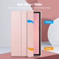 thumbnail image 6 of Fintie Shockproof Case for Samsung Galaxy Tab A8 10.5 inch 2022 Tablet Model SM-X200/X205/X207, Slim Cover Clear Transparent Back Shell with Auto Wake/Sleep, Rose Gold, 6 of 9