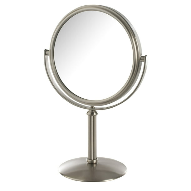 5X1X Makeup Mirror, Nickel