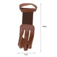 thumbnail image 5 of Archery Finger Glove Adjustable 3 Finger Cowhide Brown Archery Finger Guard for Shooting, 5 of 8