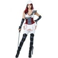 thumbnail image 2 of White Red Alluring Ninja Womens Japanese Warrior Halloween Costume-L, 2 of 2
