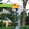 thumbnail image 2 of 92 Inch Bird House Pole for Garden, Bird Feeder Poles with Squirrel Proof Baffle 4 Shepherd Hooks,Heavy Duty Stand 5-Prong Anchor Feeding Station (Bird House NOT Included), 2 of 9