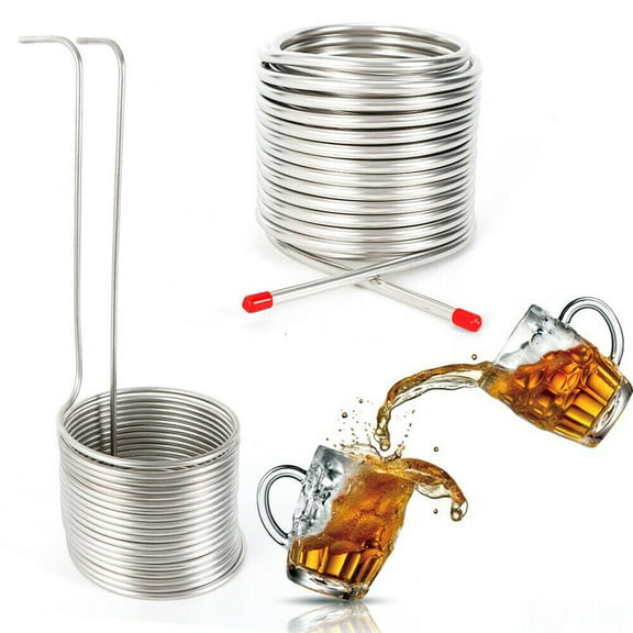 Stainless Steel Wort Chiller, 12L, Double Layers Beer Cooling Coils for Factories