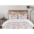 thumbnail image 5 of Ambesonne Christmas Down Alternative Quilt Comforter, Winter Branches New Year, Full, Pale Maroon Grey Teal, 5 of 5