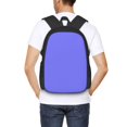 thumbnail image 6 of Large Capacity Backpack 16.5×12.5×5.5in Widened Shoulder Strap Design Main Bag Large Top Handle Belt Adjustable Shoulder Strap Lightpurple, 6 of 8