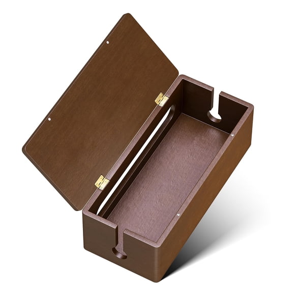 Caja de gestión de cables Yecaye de madera con diseño de tapa magnética