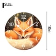 thumbnail image 2 of 10 Inch Wall Clock Battery Operated Silent Clock Decorative for Office, Kitchen, Outdoor, Living RoomCute Red Fox Sleeping in The forest Cute Drawing, 2 of 4