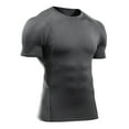 thumbnail image 6 of AHTJRT Mens Short Sleeve Compression Workout T Shirts Moisture Wicking Quick Dry Gym Sports Athletic Tees Gray L, 6 of 7