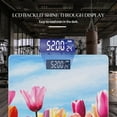 thumbnail image 3 of High Precision Body Weight Scale Smart Bathroom Scales with Large LCD Display(400lbs),Decorative for Bedroom-Colorful Tulips In The Field With Sky Background, 3 of 4