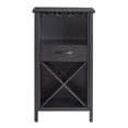 thumbnail image 3 of Pemberly Row Mini Bar Cabinet for Stemware and Bottle Storage-Black, 3 of 4