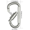 thumbnail image 2 of czcpp-Premium Aluminum D-Ring Locking Carabiners (Pack of 6) - Lightweight & Durable for Hiking, Camping, Keychains, Dog Leashes & More - NOT for Climbing, 2 of 4