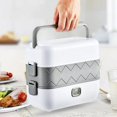 thumbnail image 1 of HLONK Bento Box Lunch Box for Women  Electric Lunch Box Portable Food Warmer Heater  Faster Heated Lunchbox 110V For Office Home Heating Microwave With 304 Stainless Steel Bowl, 1 of 6