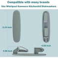 thumbnail image 2 of 8565925 Dishwasher Upper Rack Slide Rail Stop Clip Replacement, Fit for Whirlpool Kenmore KitchenAid Dishwashers Top Rack Parts (Pack of 2), 2 of 4