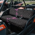thumbnail image 2 of FKELYI Black Leopard Purple Butterfly Print Anti-Dust Mule Bench Seat Cover Backrest Cover UTV ATV Accessories Waterproof Powersports Seats Covers UTV Interior Decor, 2 of 7