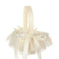 thumbnail image 2 of Cesta de boda, cesta de flores para niña, decoración romántica y ligera para fiesta con lazo, centro de mesa, de celebración, 2 of 9