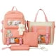 thumbnail image 1 of Mochila 4 piezas Sunnimix Mochila Bandolera para Estudiante Adolescente rosa, 1 of 8