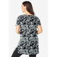 thumbnail image 2 of Roaman's Women's Plus Size Cotton Short Sleeve V-Neck Ultimate Tunic, 2 of 5