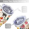thumbnail image 5 of Paw Print Dog Lovers Tumbler 40oz - Vacuum Insulated Coffee Cup with Handle & Straw- Cute Gift for Female Dog Owners, 5 of 7