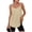 Khaki, variant on Staron Spring Summer Women's Tops Strappy Sporty Adjustable Buckle Loose Casual Vacation Party Tank Top, Army Green M