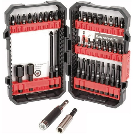 

Black Jack 42-piece Professional Impact Screwdriver Bit Set Phillips Square Slotted and Hex Bits Magnetic Bit Holder Case System Set R42ISG