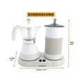 thumbnail image 5 of Bote eléctrico para moka FUOCCI de 3 tazas (150 ml) con espumador de leche, color blanco, 5 of 5