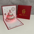 thumbnail image 3 of 3D Color Changing Light Music Happy Birthday Card – 3D Birthday Cake Greeting Cards – Greeting Cards Happy Birthday Cards for Mom Wife Sister Boy Girl and Friends, 3 of 5