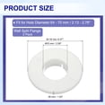 thumbnail image 2 of Wall Split Flange 2.1" (53mm), Round Detachable Escutcheon Plate Buckles Water Pipe Cover, White 2Pcs, 2 of 7