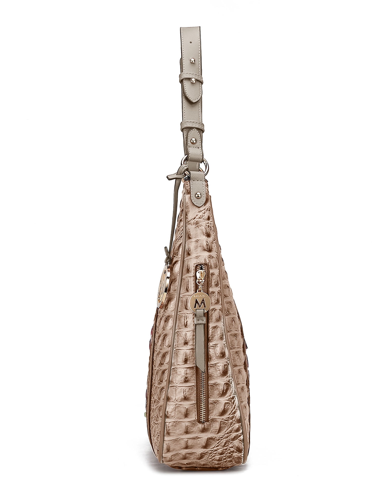 MKF Collection Ember Faux Crocodile-Embossed Vegan Leather Women's Satchel  Bag, Shoulder Purse Handbag by Mia K - Fuchsia