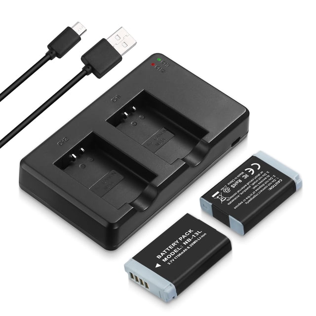 Set de batería de repuesto Magolin NB-13L para cámara PowerShot